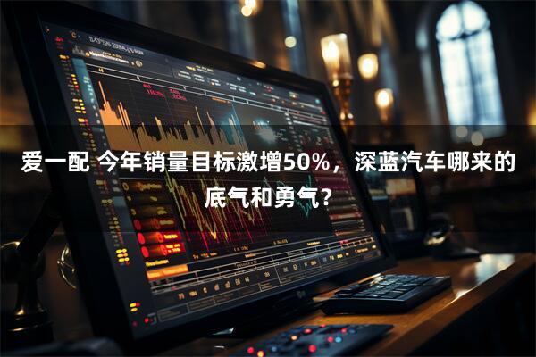 爱一配 今年销量目标激增50%，深蓝汽车哪来的底气和勇气？