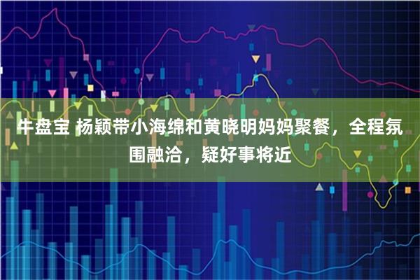 牛盘宝 杨颖带小海绵和黄晓明妈妈聚餐，全程氛围融洽，疑好事将近